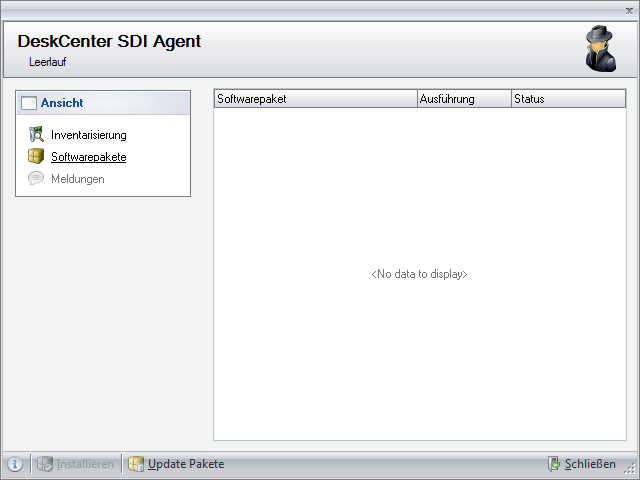 6.3 Funktionen im SDI Agent Die Ansicht Softwarepakete im SDI Agent liefert Ihnen eine Auflistung aller Installationen für das System.