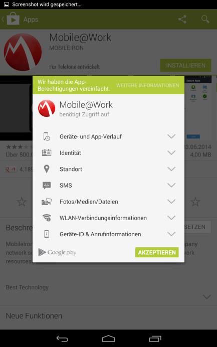3) Suchen nach MobileIron oder Mobile@Work 4)