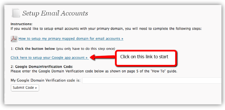 Anweisungen Schritt bei Schritt Einrichten der Email fuer Ihre UIBC Seite Hinweis: Wenn Sie keine Domäne zu Ihrem Dashboard hinzugefügt haben, können Sie nicht diese Schritte nicht ausführen.