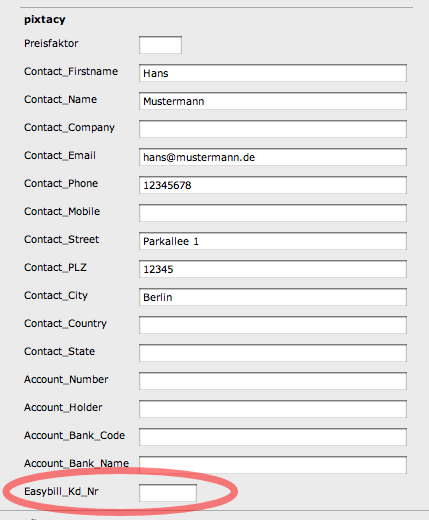 Kundennummern verwalten Wenn ein nicht-eingeloggter Benutzer in Ihrem Pixtacy-Shop eine Bestellung aufgibt, prüft Pixtacy, ob es für diesen Benutzer bereits einen easybill-kundendatensatz gibt.