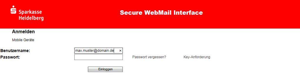 4. Wie funktioniert Secure E-Mail? Registrierung Zur Teilnahme an der verschlüsselten E-Mail Kommunikation mit der Sparkasse Heidelberg erhalten Sie von Ihrem Berater eine Registrierungsmail.