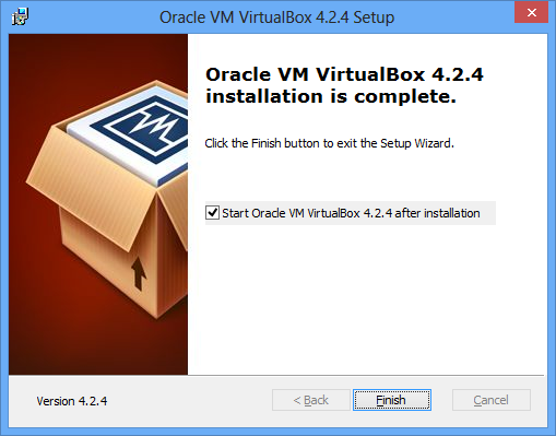 Meldung 2: Meldung 3: Nach erfolgreicher Installation kann VirtualBox direkt gestartet werden.