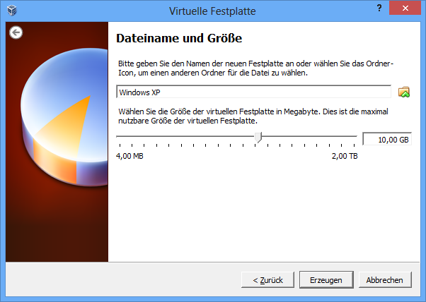 Eine neue Windows XP Installation belegt ca. 1,5 GB Festplattenspeicher.