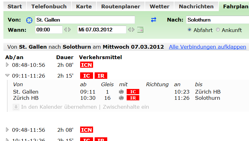 Die wichtigsten Nachrichten erscheinen zusammengefasst.