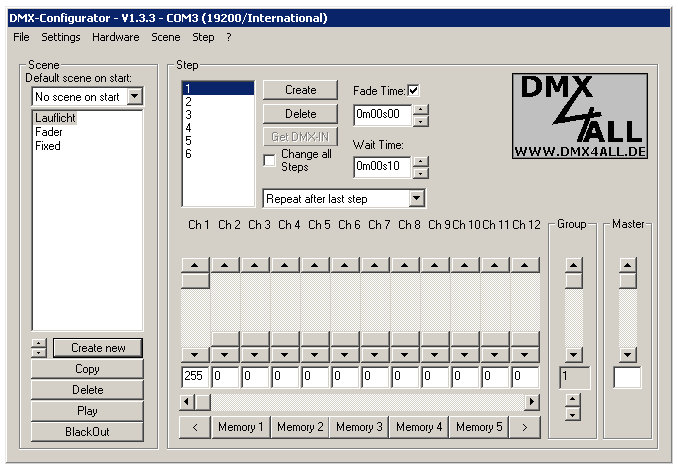 LAN-DMX STAGE-PROFI 13 STAND-ALONE MODE VERWENDEN (Diese Funktion ist ab der Version 1.