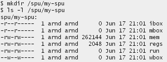 Linux auf Cell 22 Anpassungen: Spezieller Interrupt Controller und SPEs SPE Thread Verwaltung durch SPU File System (spufs) Verzeichnisse entsprechen logischem SPE Kontext Mapping auf SPEs übernimmt