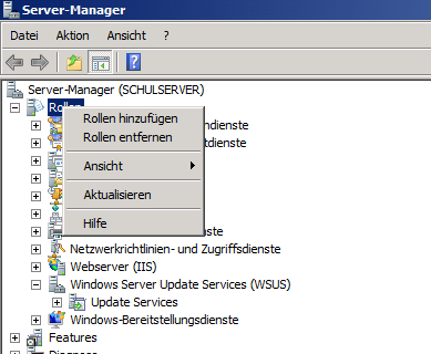 Starte den Schulserver neu Entfernung der Windows Software Update Services Um auf Server 2012 aktualisieren zu können, musst Du die Software Update