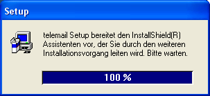 14. Installation von telemail (telemed E-Mail-Programm): Nach Fertigstellung der