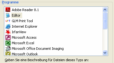 Gehen Sie anschließend über den Explorer in den Ordner <Installationspfad> \MCLWIN\DAT öffnen die Datei CSUB.PRO mit einem Editor (ggf.