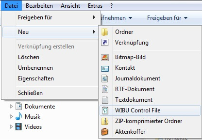 Steht Ihnen im Windows 7 Explorer kein Menü zur Verfügung, so kann dies über Organisieren -> Layout eingeschaltet werden.
