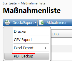 Bild 2 PDF Backup Funktion ausführen Bild 3 PDF Backup öffnen oder