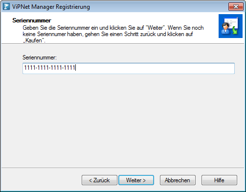 ViPNet Manager registrieren Nachdem Sie vn Inftecs GmbH den Registrierungscde erhalten haben, können Sie Ihre Kpie vn ViPNet Manager registrieren.
