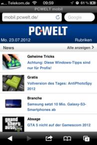 Mobiles Portfolio PC-WELT & Macwelt iphone Apps Apple Kiosk Apps Android Apps Mobile Webites