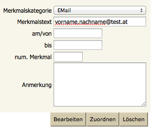 4.5 Email-Adresse (Merkmal) Es sollte für jede/n Schüler/in die Email-Adresse eingetragen sein (Kommunikation zur VWA- Datenbank bei den 7. und 8. Klassen).