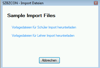 4.2. Lehrer importieren Öffnen sie das DSB-Tool. In der Menüleiste klicken sie auf Import\Beispiel Import Dateien.