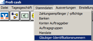 Gläubiger-Identifikationsnummer können Sie in Deutschland bei der Deutschen Bundesbank beantragen. Profi cash stellt Ihnen den Link zur deutschen Bundesbank zur Verfügung.