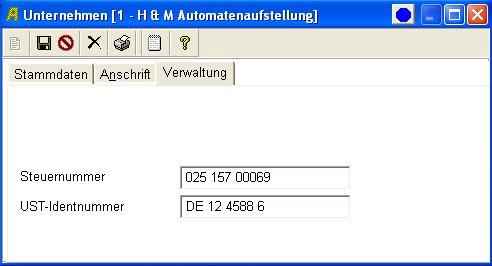 Wie legt man die Stammdaten am PC an? Stammdaten Unternehmen Zuerst legen Sie sich Ihre eigenes Unternehmen an. Sie können beliebig viele Unternehmen anlegen.