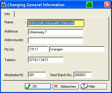 Programm-Einstellungen Nach der Installation kann das WIWPOS durch Klick auf das abgelegte Icon gestartet werden. Der Programmablauf ist (fast) selbsterklärend.