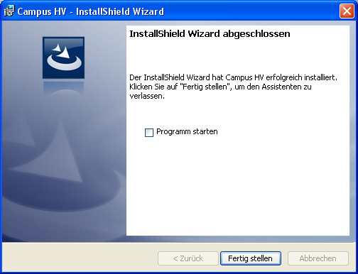 Schritt 7: Fenster InstallShield Wizard abgeschlossen.