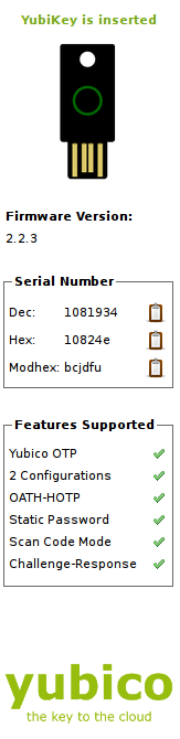 Authentifizierungsvarianten Authentifizierungstoken YubiKey (Teil 2) YubiKey-Varianten YubiKey 2, Nano, Fido U2F 2 Slots für dynamische und statische Passworte OATH, OTP, TOTP YubiKey Neo, Neo-N Neo: