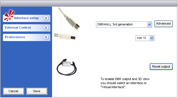 NanoDMX USB Interface 7 Hinweis bei der Verwendung mit dem Programm FreeStyler Wählen Sie im