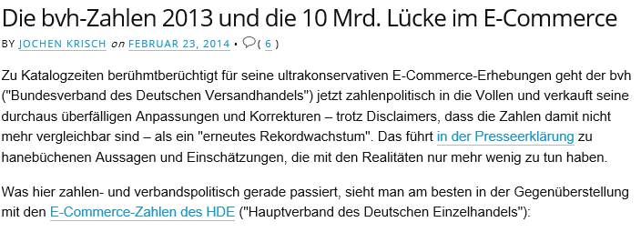 Die Unsicherheiten sind groß. http://excitingcommerce.de/2014/02/23/bvhhde-zahlen-2013/ http://www.suedkurier.