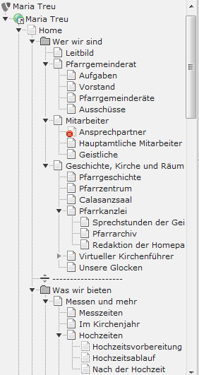 ), die entsprechend einer Vorlage (dem s.g. Template) angeordnet sind.