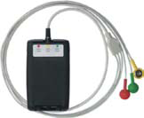 D-15-5-G17 5-adr. Zwischenkabel Langzeit EKG/ 5-lead cable 5-adriges Zwischenkabel mit DIN-Weiche, 0,80 m lang, geschirmt, farblich codiert: schwarz, braun, grün, rot, weiss, GE-Nr.