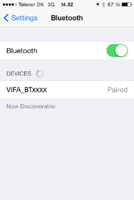Hinweis: Die Bluetooth-Verbindung kann entweder am verbundenen Gerät, am Stockholm oder mit der Fernbedienung unterbrochen werden.