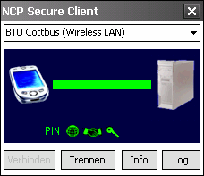 Verbindungsaufbau Je nachdem, ob Sie den VPN-Client für den Wireless LAN-Zugang der BTU Cottbus oder für den VPN-Dienst nutzen wollen, muss vorher eine der folgenden Voraussetzungen erfüllt sein: -