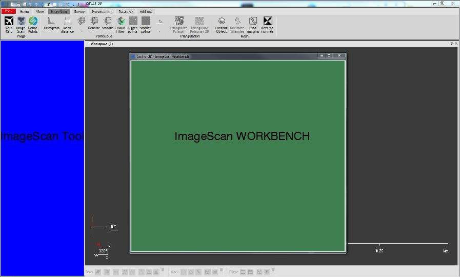 ImageScan WORKBENCH Vorbetrachtung Die ImageScan WORKBENCH ist der Zentrale Ausgangspunkt zur Berechnung von 3D- Daten (Punktwolken oder Modelle) aus digitalen Bildsequenzen.
