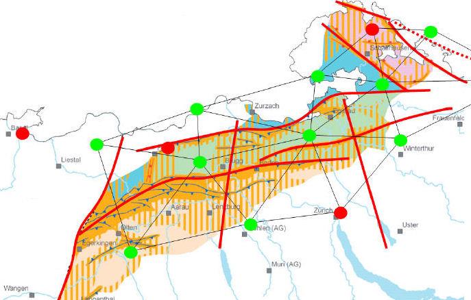 Realisierung Netz von 11 GNSS-Stationen (mittl.