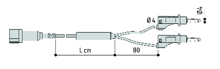 - Matériaux PA6 (UL94 V0 et CEI 60707 V0) et ferrite nickel-zinc. BNC LEADS (Non-standardized) CORDONS BNC (Non normalisés) BNC - LEITUNGEN (Nicht normengerecht) Ref.