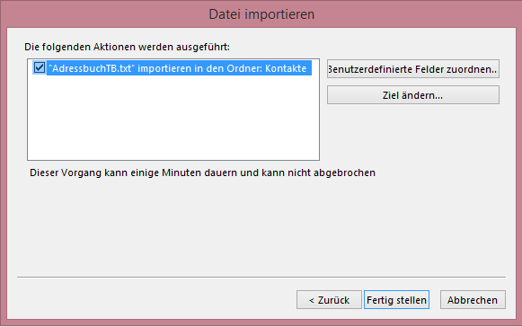 Klicken Sie jetzt im Datei importieren Fenster auf Weiter (Abb.19). Abb.