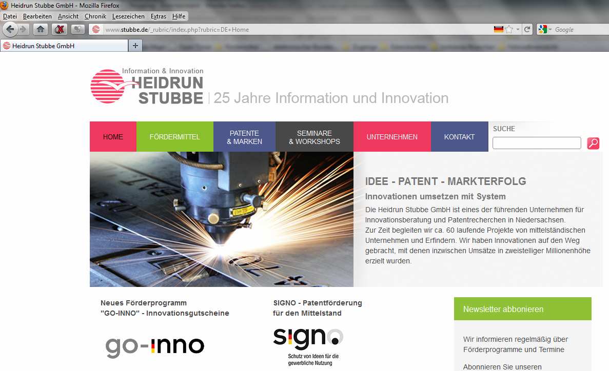 Homepage: www.stubbe.de Weitere Informationen Heidrun Stubbe GmbH www.stubbe.de E-Mail: info@stubbe.