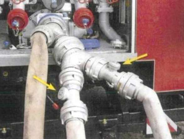 Trinkwasserschutz im Feuerwehreinsatz Rückflussverhinderer der Versuch einer Notlösung Diese beschriebenen Sofortmaßnahmen sind zunächst unter dem Gesichtspunkt besser den Spatz in der Hand als die