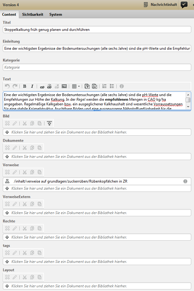 Abb. 3: Elemente des Dokumenttyps Nachrichtinhalt 3.2. Downloaddatei PDF-, Word-, Excel-Dateien, usw.