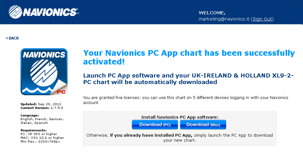 Wie Ihre Navionics PC App