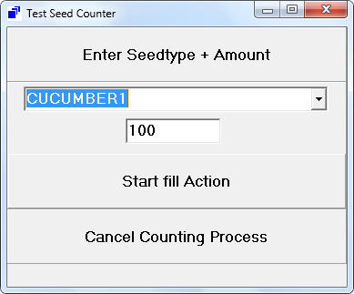 SCM-Einrichtung Die Seed Counter Port Number (Seed Counter Portnummer) ist: 5656 6.2 Seed Counter testen 1.