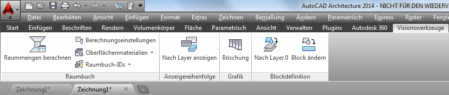 Raumbuch in AutoCAD Architecture 2014 AutoCAD Architecture bietet vielfältige Möglichkeiten zur Auswertung von Räumen in frei konfigurierbaren Bauteiltabellen.