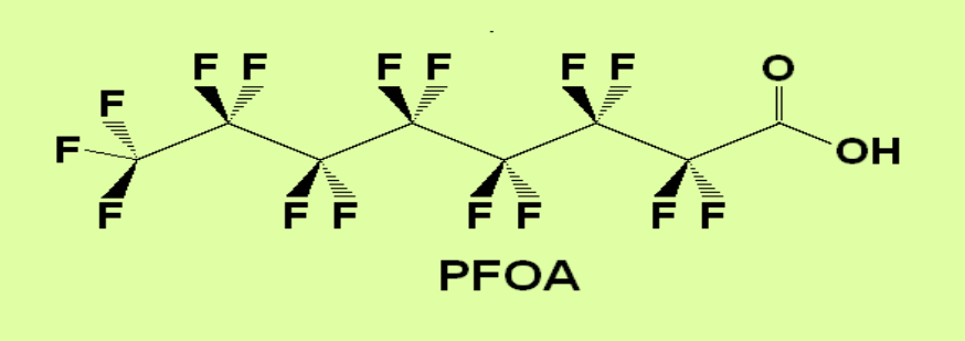 Die Summenformel für PFOS lautet: C 8 HF 17 O 3 S. Die dazugehörige Strukturformel sieht folgendermaßen aus (Abb. 2): Abb. 2: Strukturformel PFOS PFOA besitzt die Summenformel C 8 HF 15 O 2.