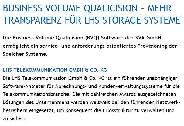 Mit BVQ konnten wir ein gute Mischung und Balance aus Storage-Pooling und Last-Isolation erzielen.