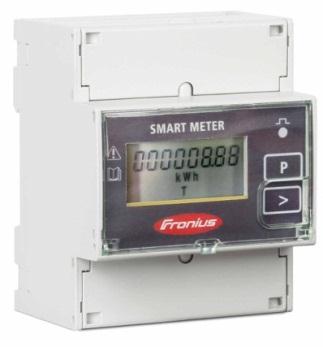 VERKABELUNG FRONIUS SMART METER / Für das Hybrid-System ist der Fronius Smart Meter zu verkabeln / Verdrahtung gemäß Schaltplan / Abmessungen im Schaltschrank laut technischer Daten vorsehen /