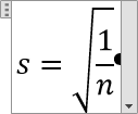 Mathematische Formeln in Word 2013 Seite 11 von 29 Eingabe Anzeige -x) eingeben Das letzte gepunktete Viereck ( ) anklicken 2 eingeben, dann dreimal die Richtungstaste drücken 2 Alternativ kann die