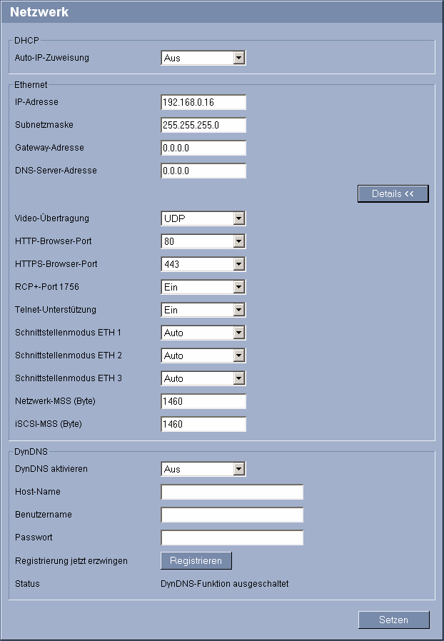 78 de Konfguraton mt Web-Browser VIP X1600 M4S 5.37 Expertenmodus: Netzwerk Mt den Enstellungen auf deser Sete können Se das Modul n en bestehendes Netzwerk ntegreren.