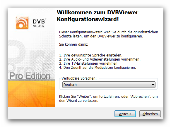 2. Installation 2.1 Installation DVBViewers Laden Sie sich die aktuelle Version (5.2.7) des DVBViewers Pro von http://www.dvbviewer.tv herunter und installieren Sie diese auf Ihren Windows PC.