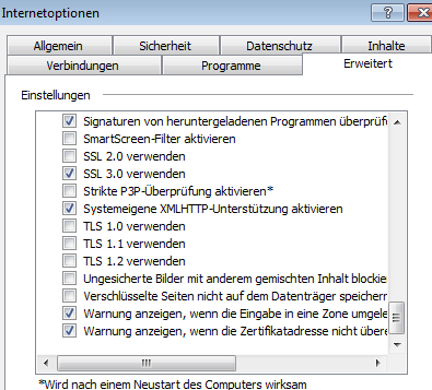 Anpassungen des Internet-Explorers Bei der Nutzung von NetStorage mit dem Internet Explorer können unter Umständen keine Dateien hochgeladen werden.