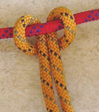 Befestigungsknoten Kreuzschlag Knüpfen eines Kreuzschlages Die einfachste Form eines Knotens ist der Kreuzschlag.