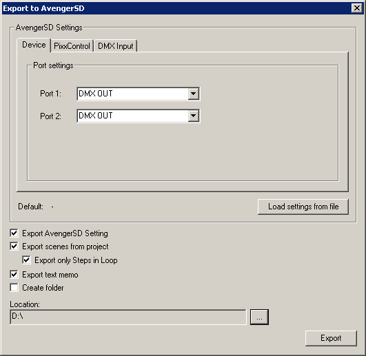 Konfiguration / Programme erstellen AvengerSD 7 Die Konfiguration der Einstellungen und das Erstellen der Programme erfolgt benutzerfreundlich über das Windows-Programm DMX-Configurator.