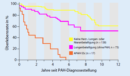 23 Abbildung 5: Überlebensraten bei Patienten mit PAH mit bzw.
